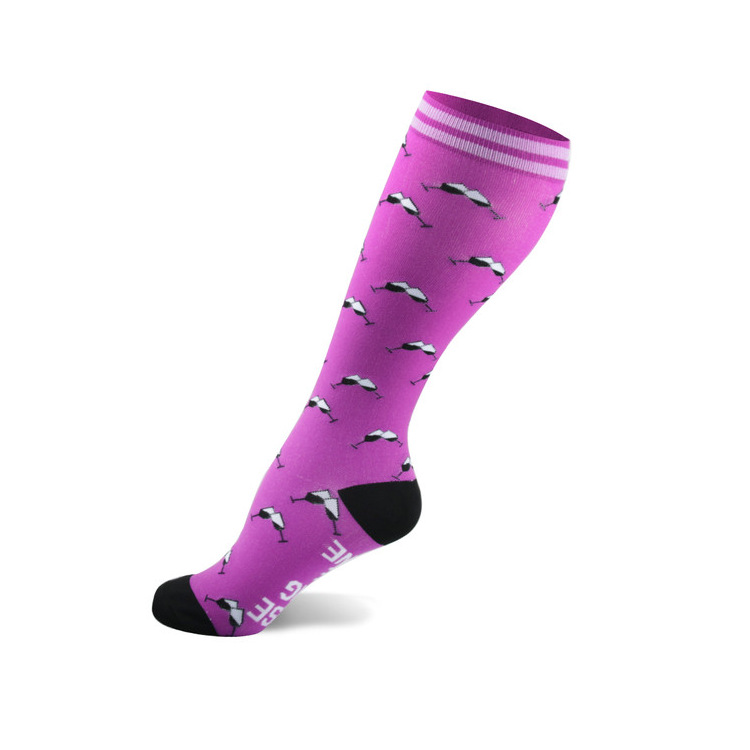20-30 mmHg Anti Slip Trainer Stocking Socks Wicking Fun Compression Sock for Ladies Varicose Veins